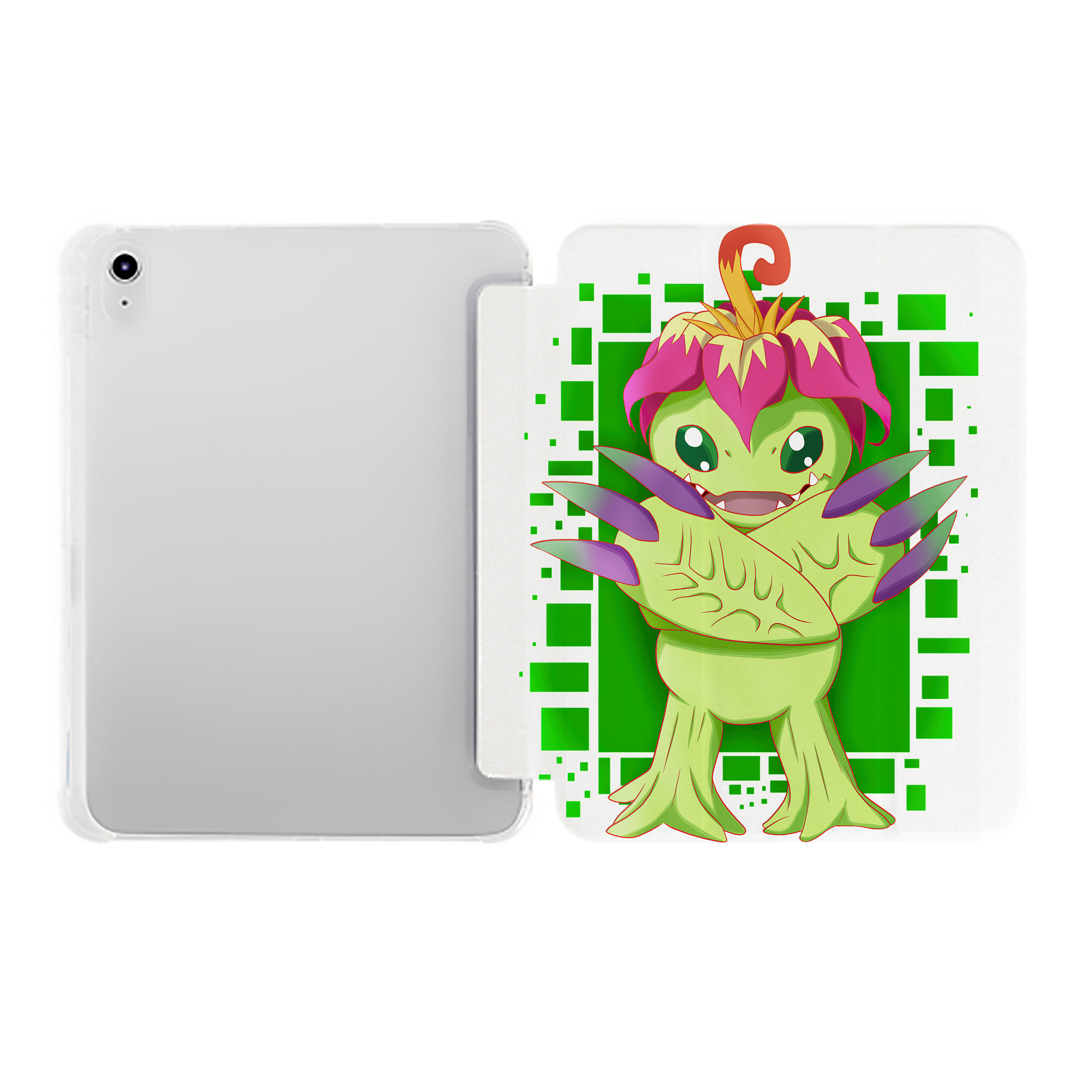 （画像用） Digimon デジタルモンスター/デジモン IPad ケース ペン収納付き 三つ折りスタンド PUレザー×シリコン 対応機種9.5/10.5/10.9インチ